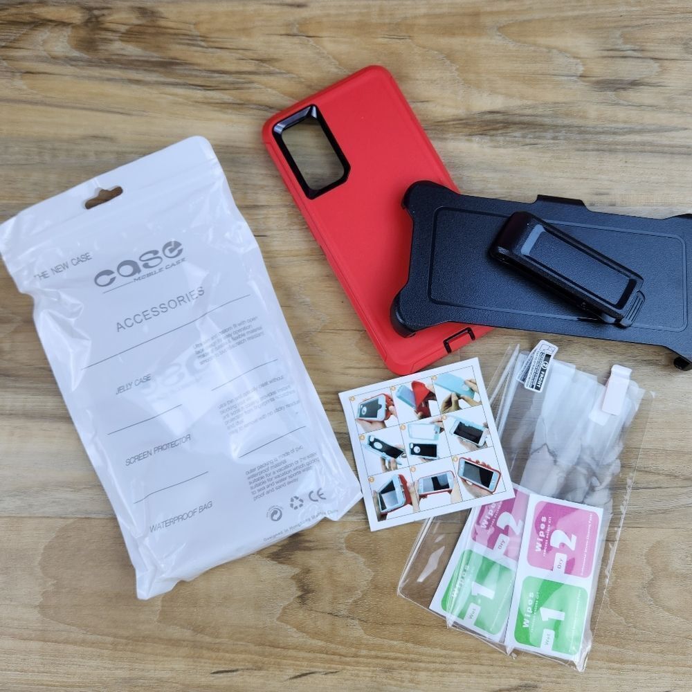 🔹️🔺️NIB Red RubCase w/Belt Clip For Samsung Galaxy Fe 5G